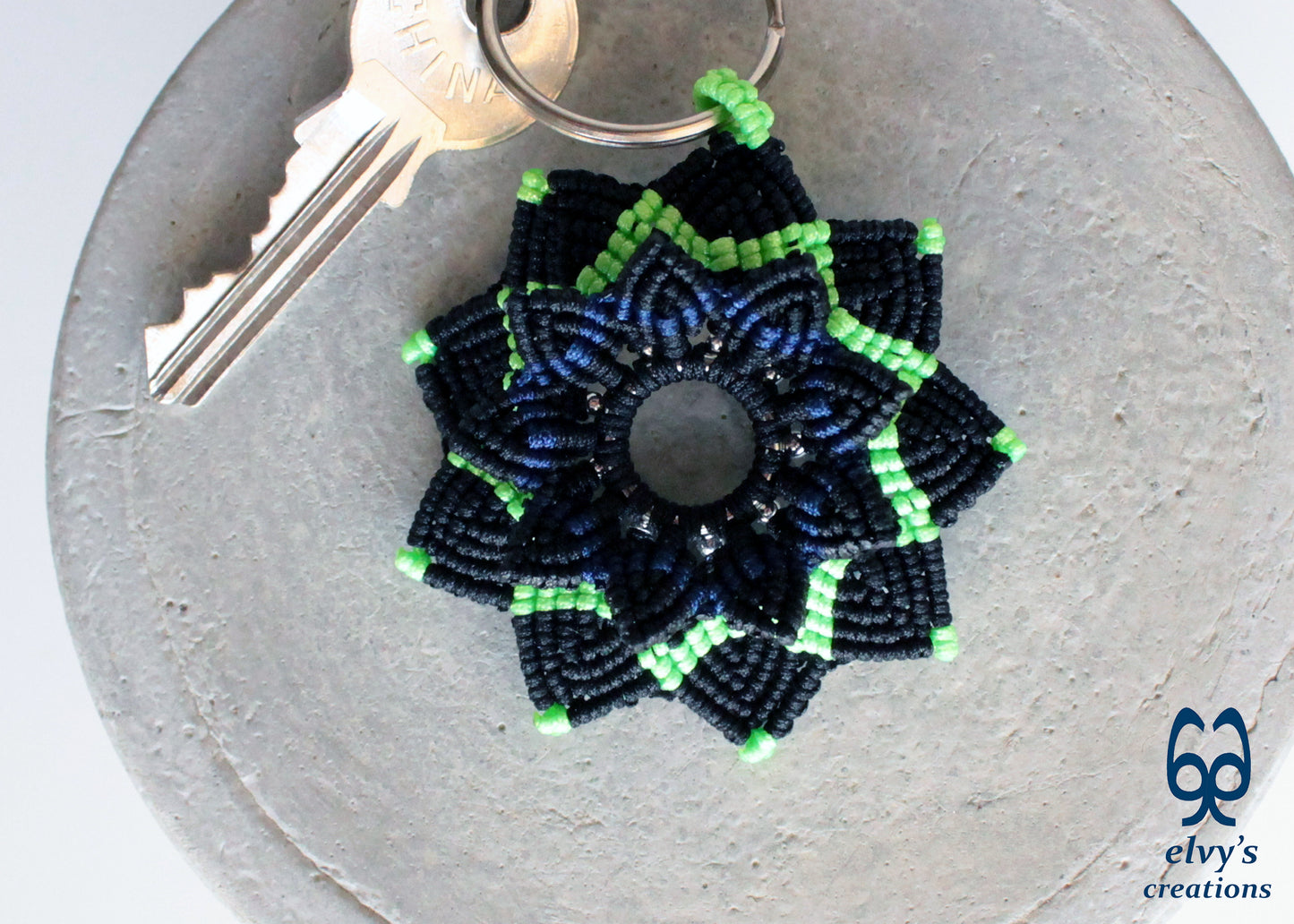 Handmade Macrame Key Chain, Housewarming Gift, Small Unique Gift for Woman and Man