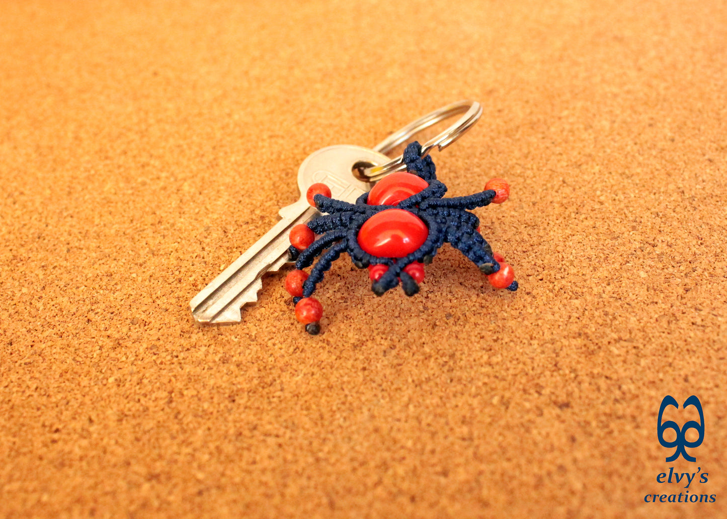 Handmade Macrame Key Chain, Halloween Gift, Small Unique Gift for Woman and Man