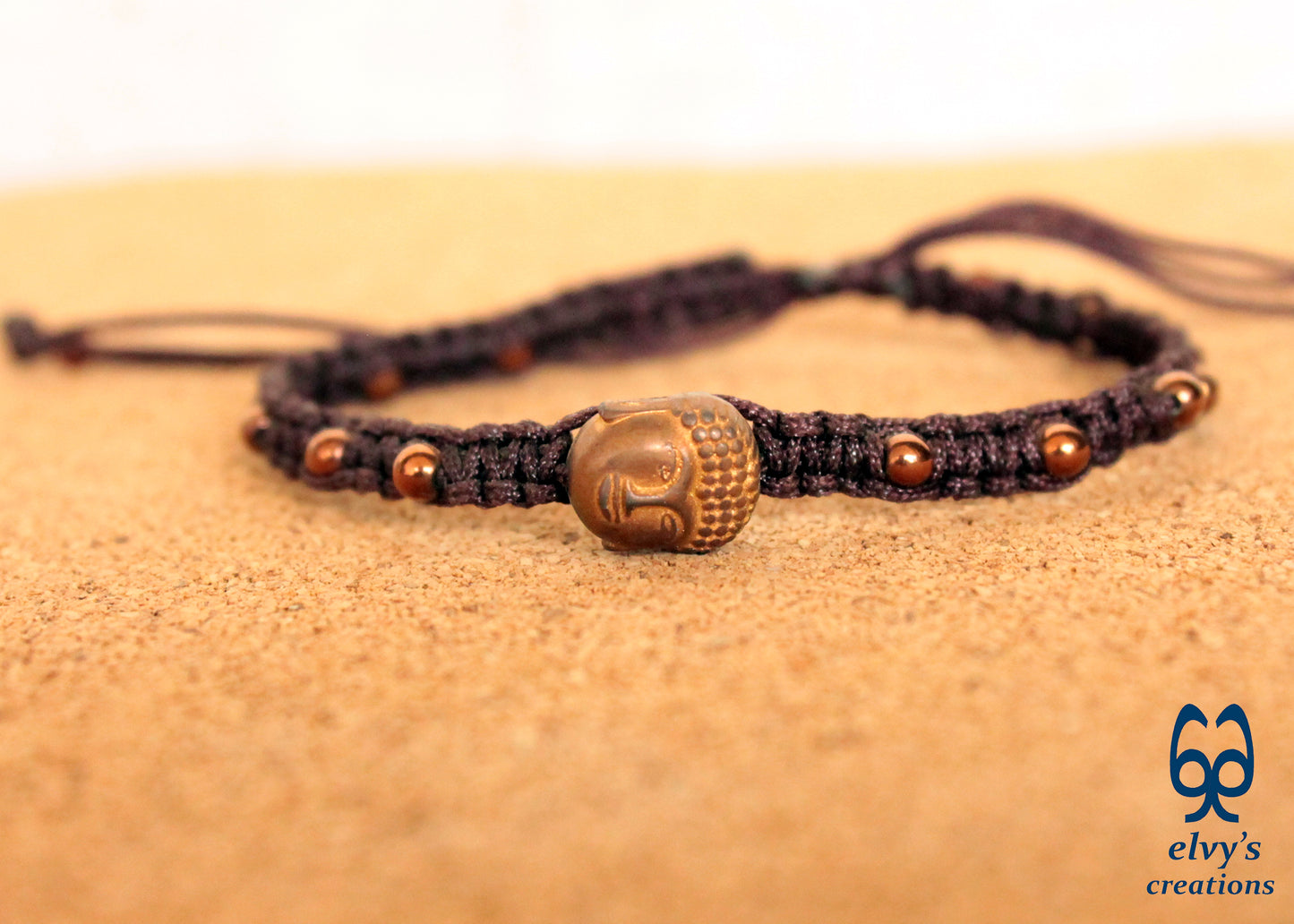 Handmade Macrame Bracelet, Gemstone Beaded Cuff, Unique Birthday Gift for Women and Men