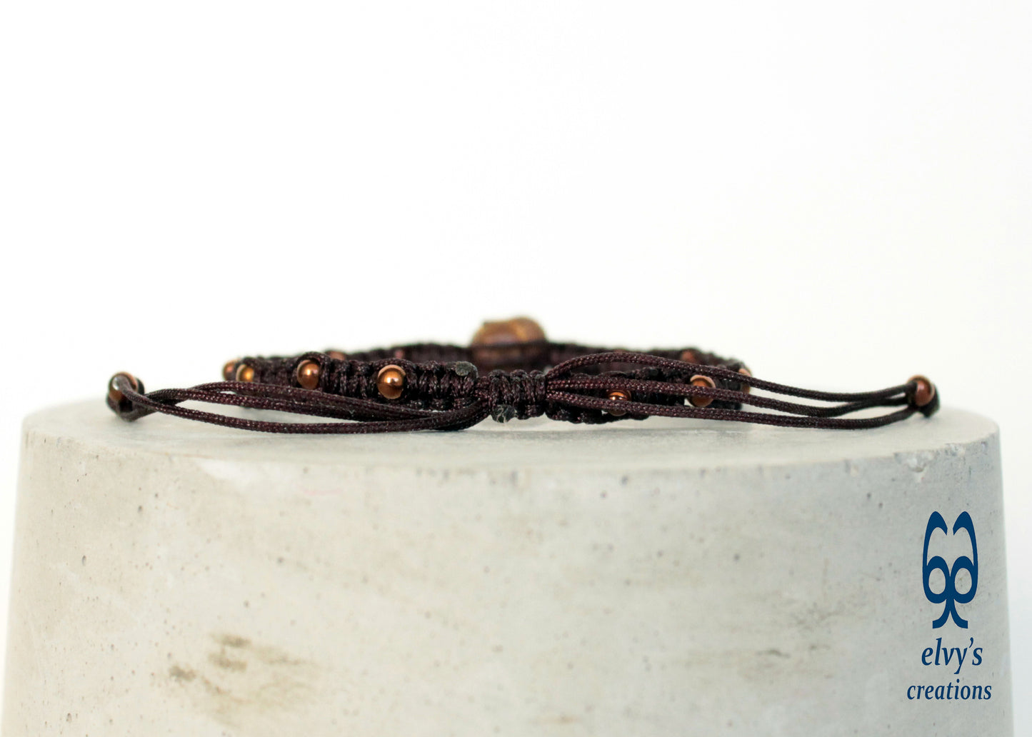 Handmade Macrame Bracelet, Gemstone Beaded Cuff, Unique Birthday Gift for Women and Men