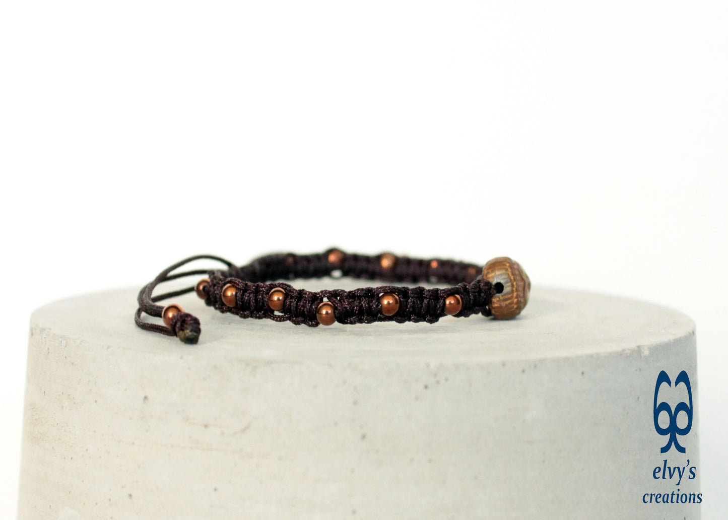 Handmade Macrame Bracelet, Gemstone Beaded Cuff, Unique Birthday Gift for Women and Men