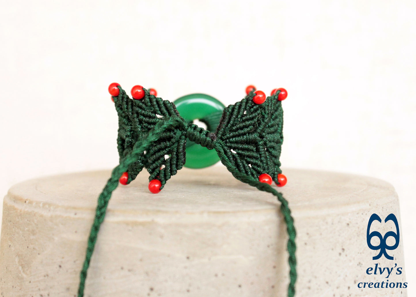 Handmade Macrame Bracelet, Agate Gemstone Beaded Cuff, Unique Birthday Gift for Women