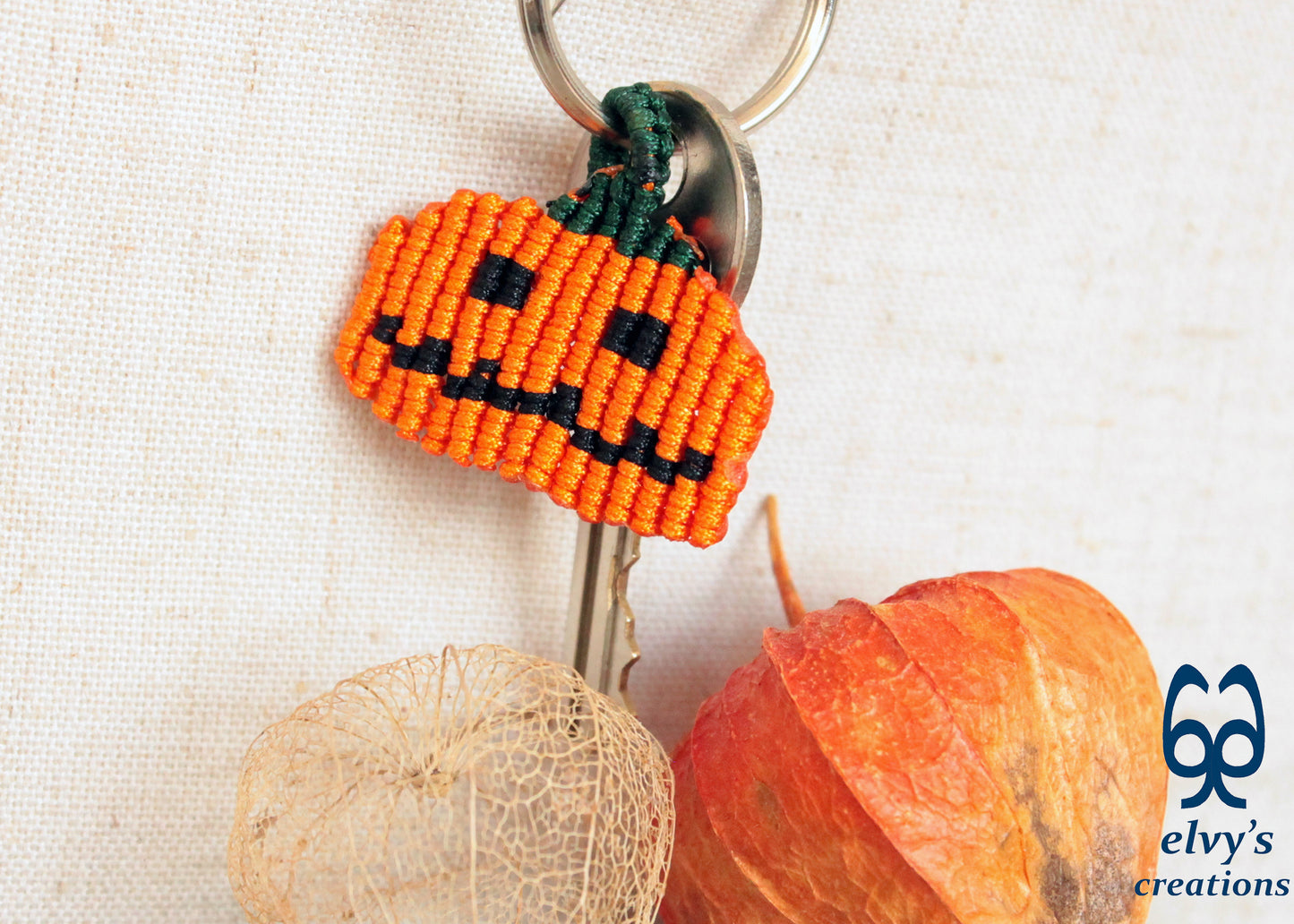Handmade Macrame Key Chain, Housewarming Gift, Small Unique Gift for Woman and Man