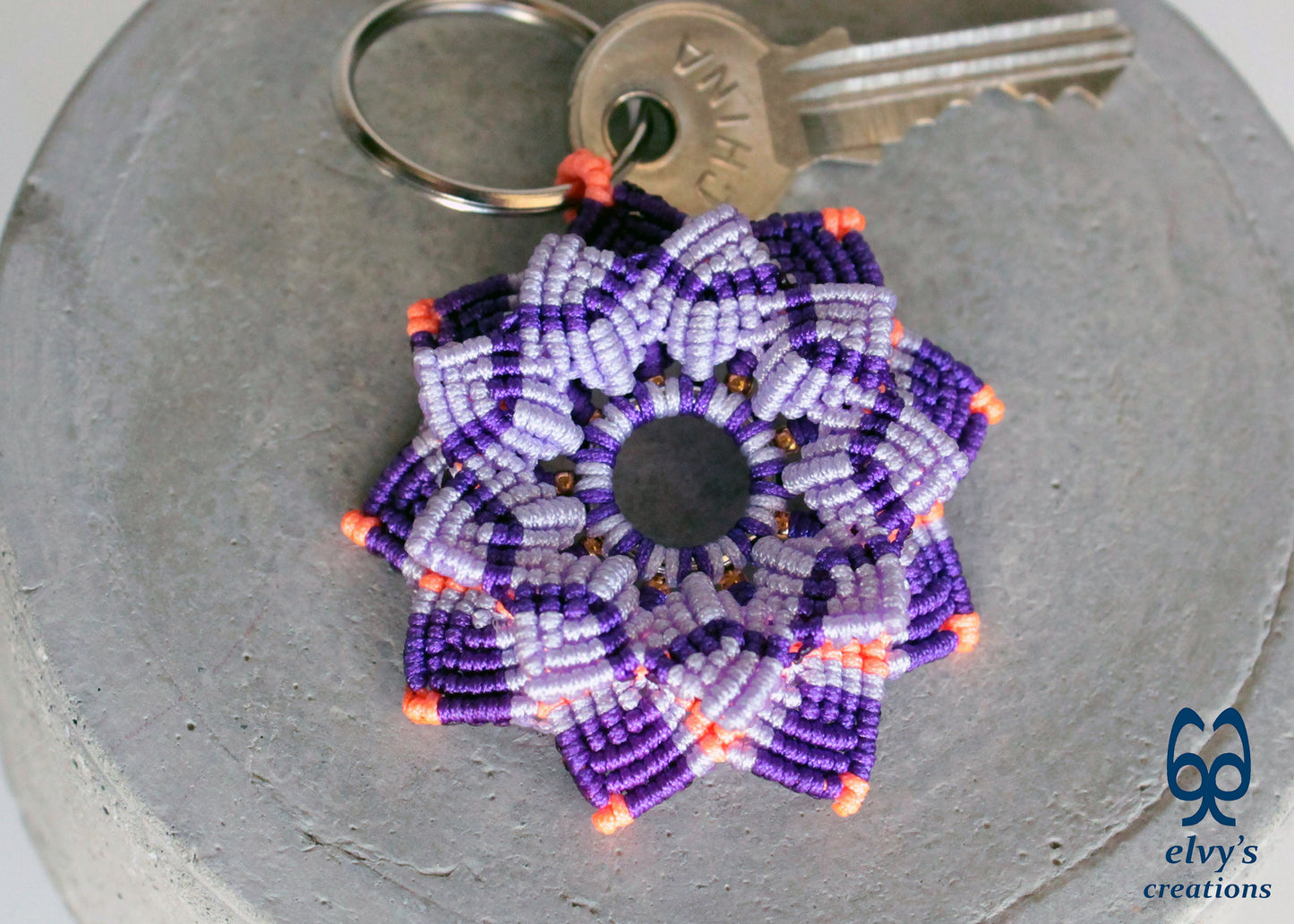 Handmade Macrame Key Chain, Housewarming Gift, Small Gift for Woman and Man