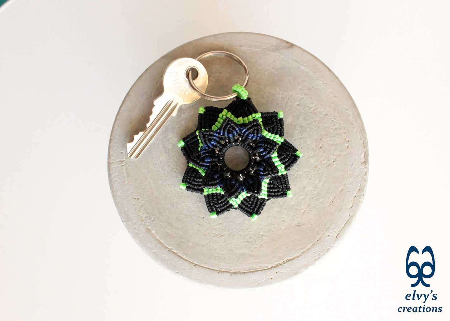 Handmade Macrame Key Chain, Housewarming Gift, Small Unique Gift for Woman and Man