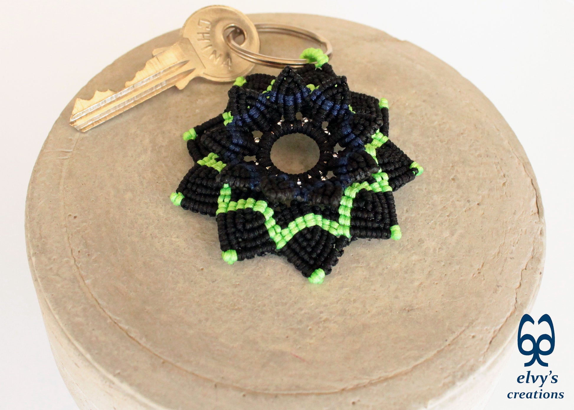 Handmade Macrame Key Chain, Housewarming Gift, Small Unique Gift for Woman and Man