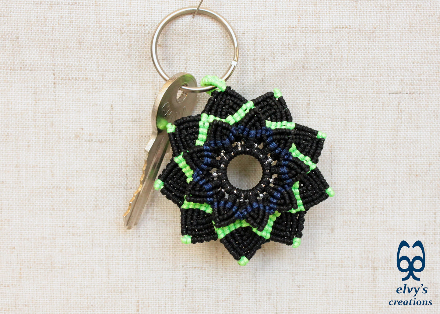 Handmade Macrame Key Chain, Housewarming Gift, Small Unique Gift for Woman and Man