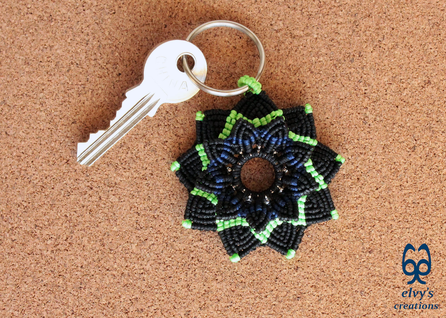 Handmade Macrame Key Chain, Housewarming Gift, Small Unique Gift for Woman and Man