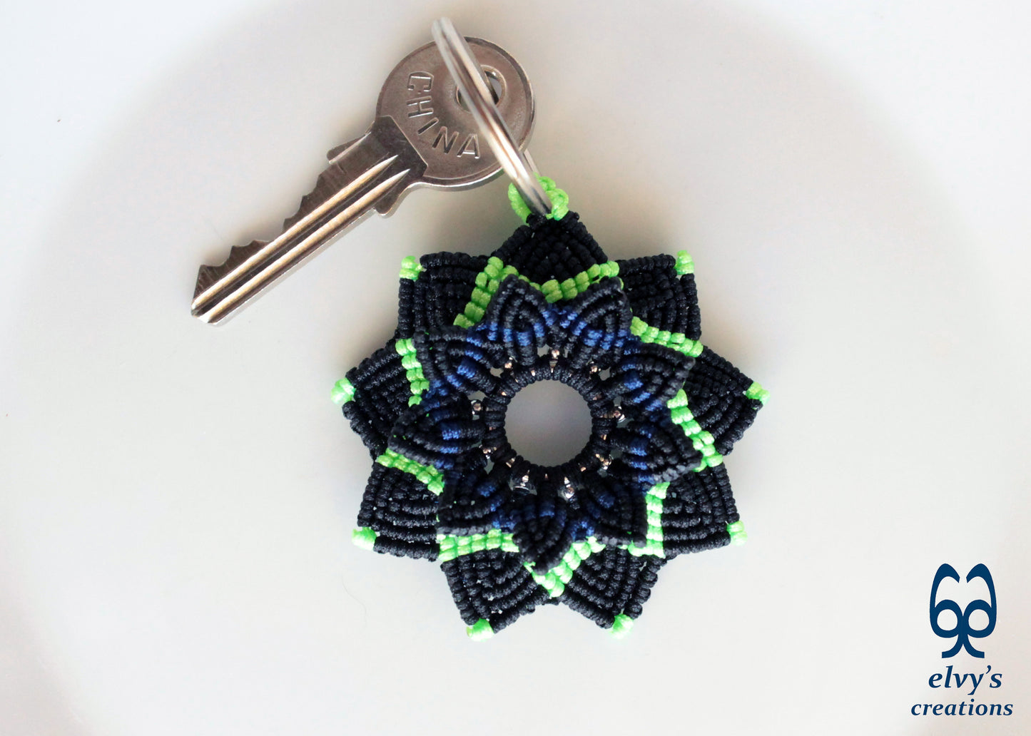 Handmade Macrame Key Chain, Housewarming Gift, Small Unique Gift for Woman and Man