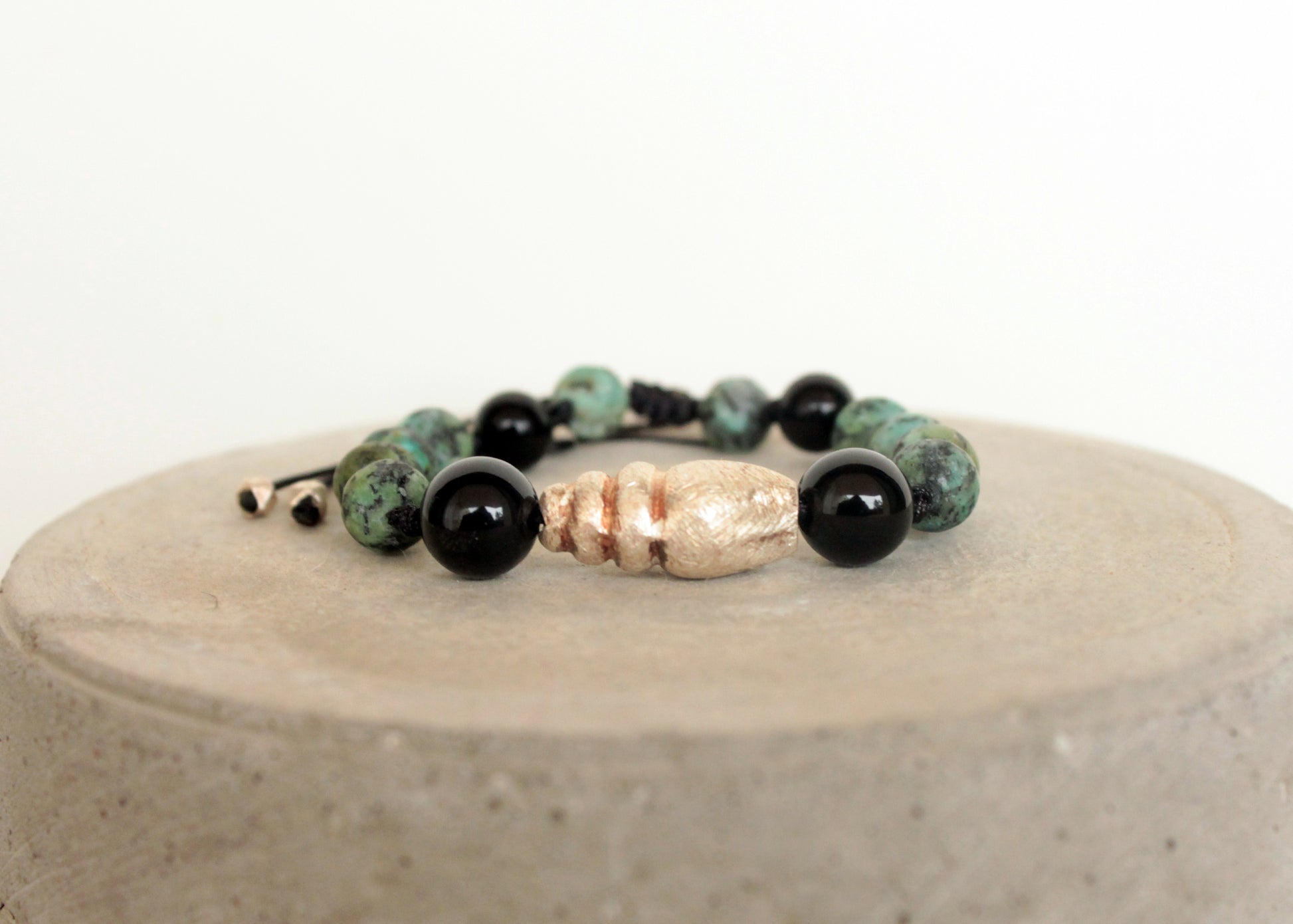 Black Macrame Bracelet with Turquoise with Onyx macrame Sambala beaded bracelet