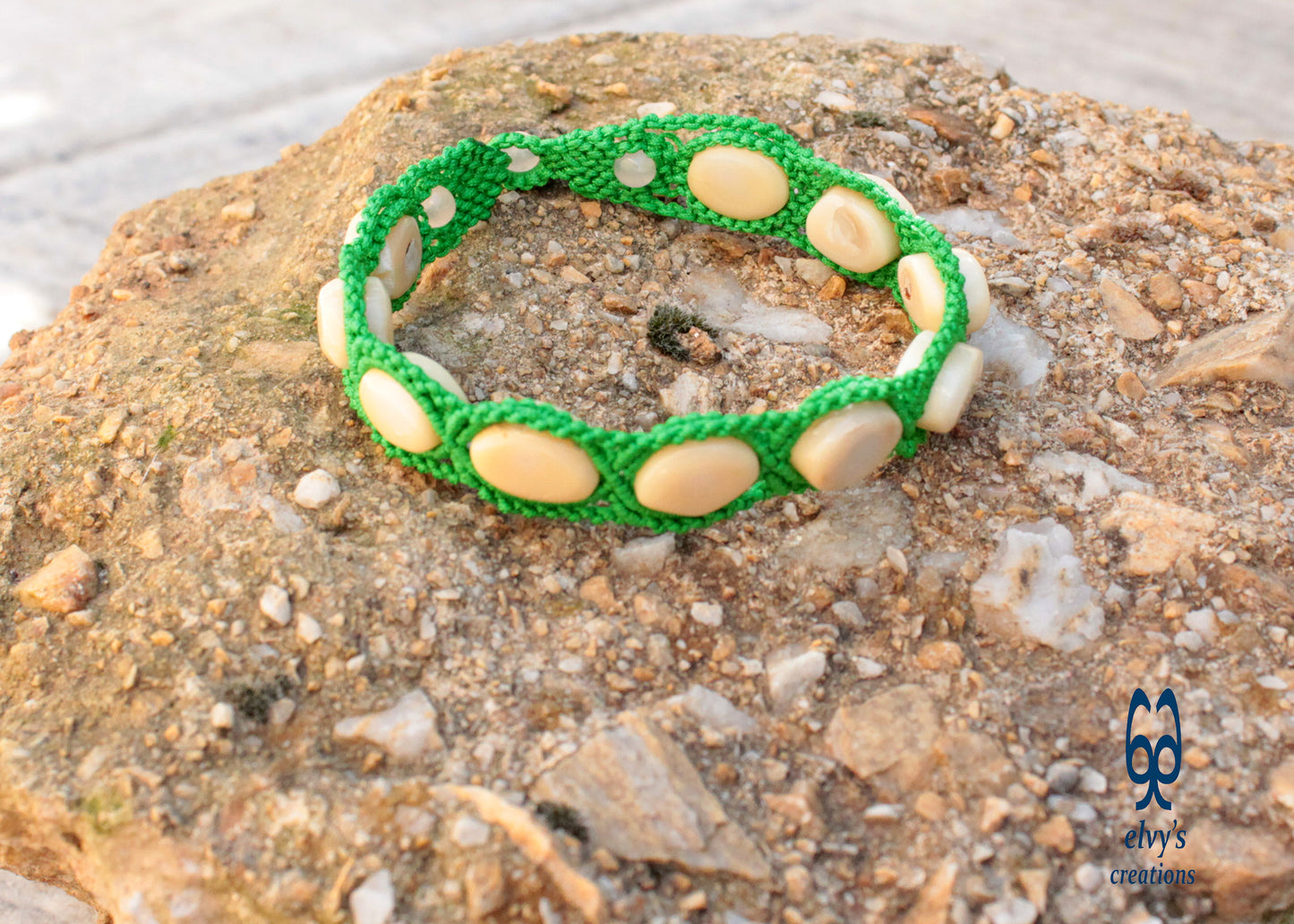 Green Anklet Bracelet with White Coral and Pink Quartz Beads Gift for her Armband for Women and Wristband Cuff Bracelet for Men