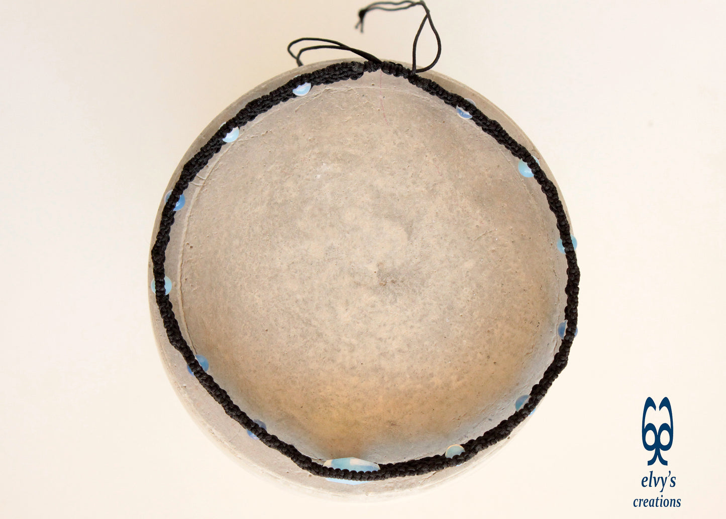 Black Macrame Choker Necklace With Moonstones for women Beaded Gemstones Unisex 