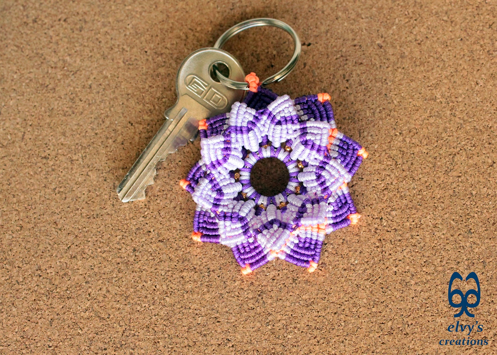 Handmade Macrame Key Chain, Housewarming Gift, Small Gift for Woman and Man  