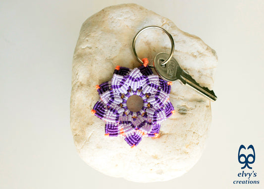 Handmade Macrame Key Chain, Housewarming Gift, Small Gift for Woman and Man  