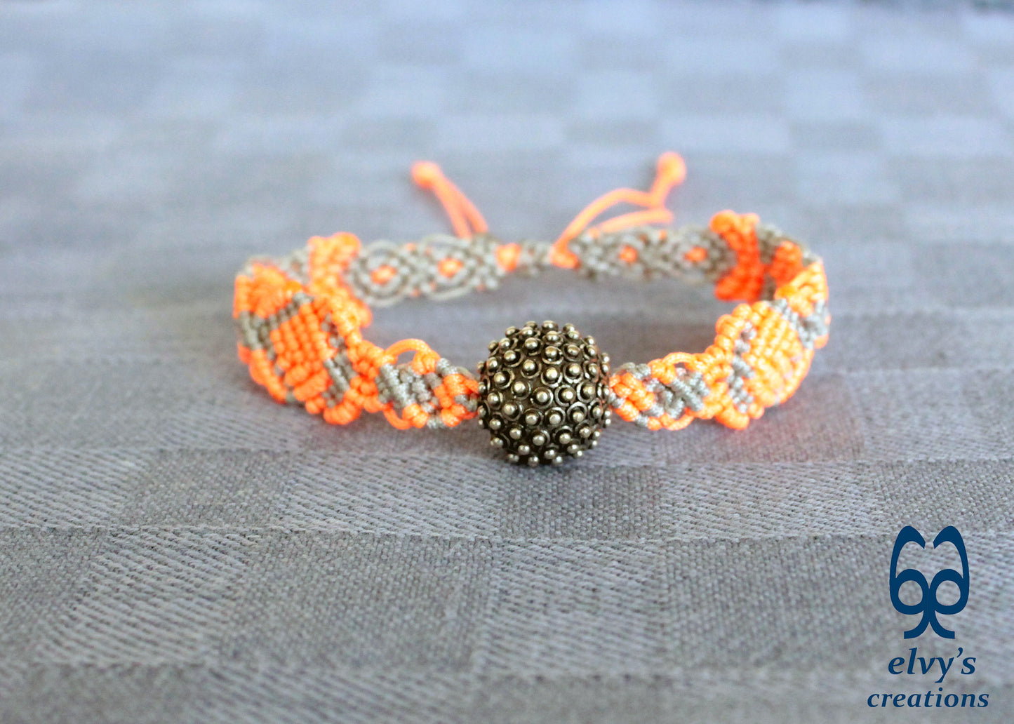 Handmade Macrame Bracelet, Beaded Glowing Adjustable Bracelet, Unique Birthday Gift for Women or Men