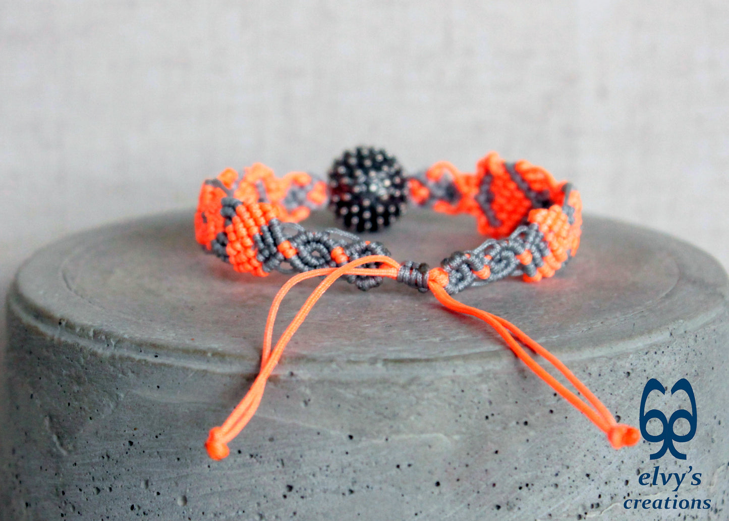 Handmade Macrame Bracelet, Beaded Glowing Adjustable Bracelet, Unique Birthday Gift for Women or Men