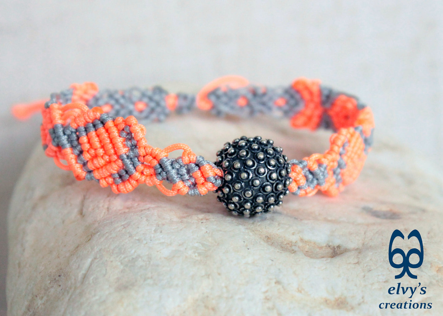 Handmade Macrame Bracelet, Beaded Glowing Adjustable Bracelet, Unique Birthday Gift for Women or Men