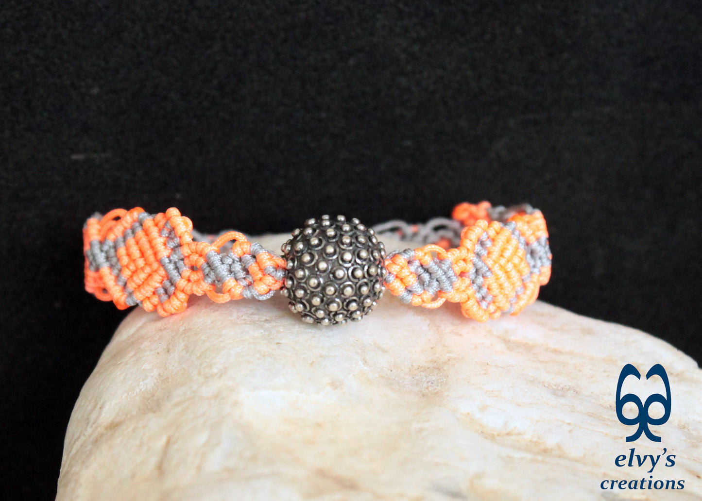 Handmade Macrame Bracelet, Beaded Glowing Adjustable Bracelet, Unique Birthday Gift for Women or Men