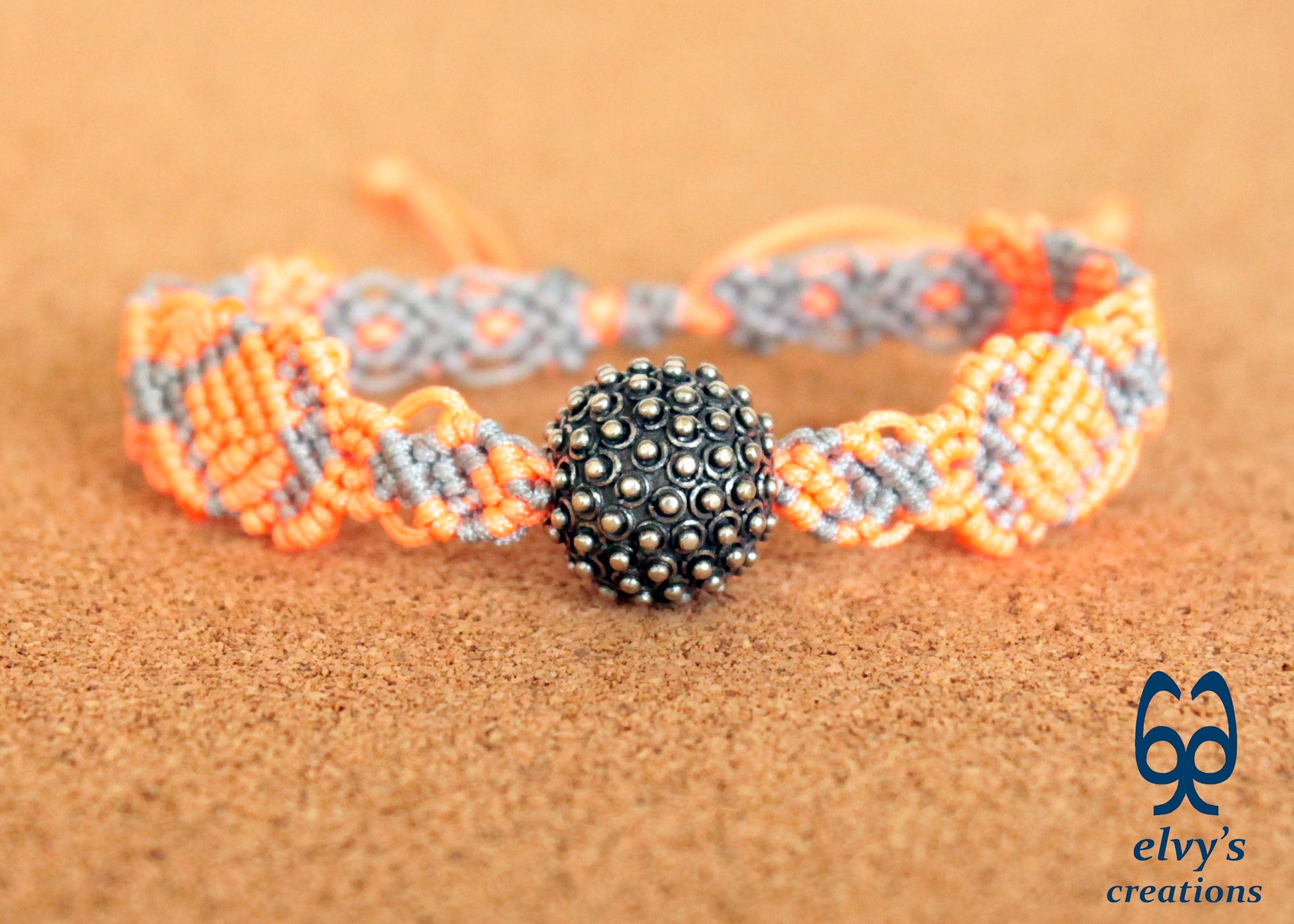 Handmade Macrame Bracelet, Beaded Glowing Adjustable Bracelet, Unique Birthday Gift for Women or Men