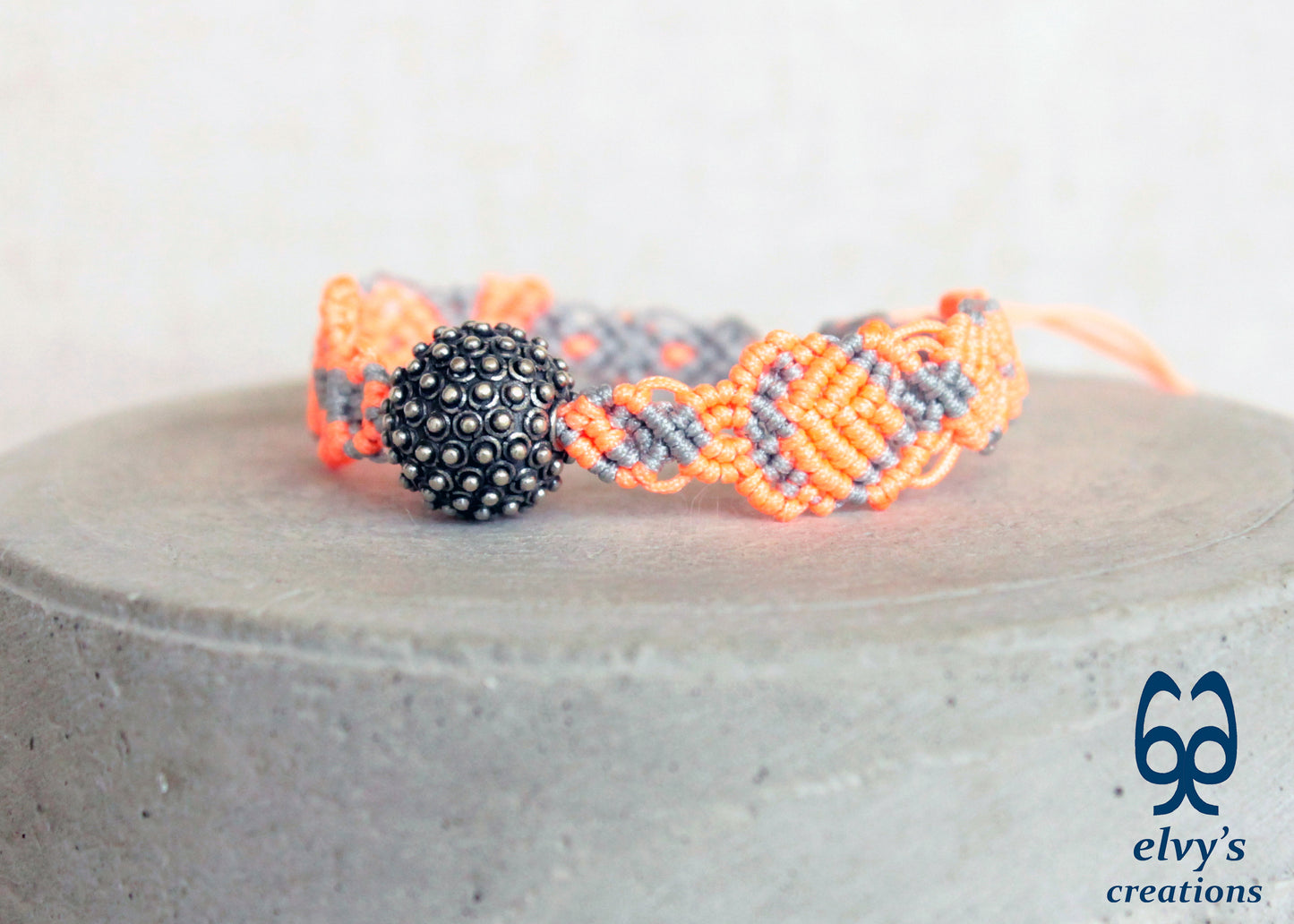 Handmade Macrame Bracelet, Beaded Glowing Adjustable Bracelet, Unique Birthday Gift for Women or Men