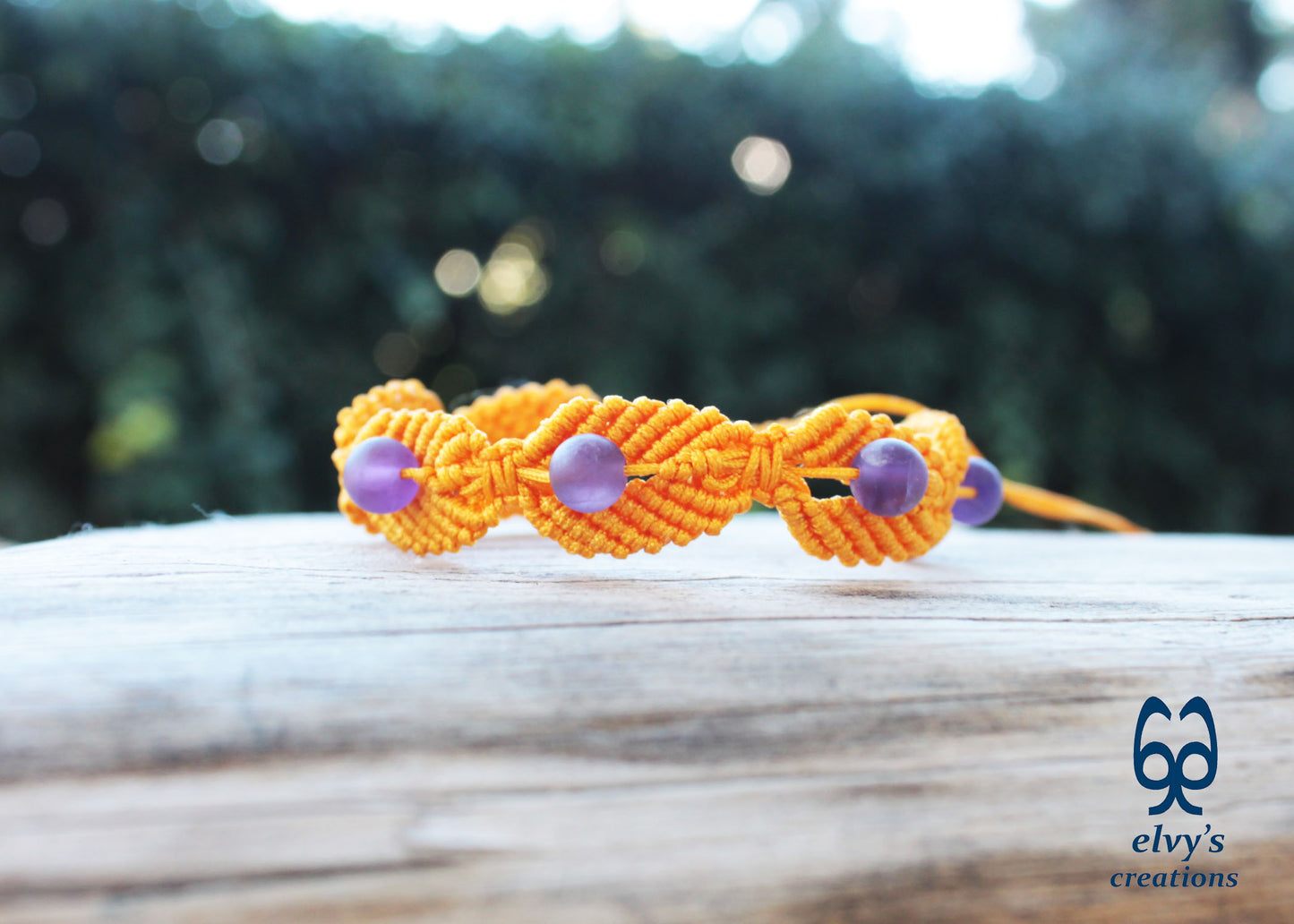 Handmade Macrame Yellow Macrame Bracelet for Woman Adjustable Bracelet for Gift, Κίτρινο Μακραμέ Βραχιόλι 